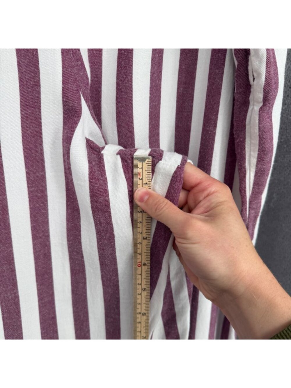 Victorias Secret Striped Pajama Shirt and Pant Set Size XL Purple White Soft - Picture 13 of 16
